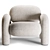 Modern VETAR Armchair with Textures 3D model small image 3