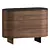 Sleek Wood Veneer Chest Drawers 3D model small image 1