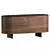 Sleek Wood Veneer Chest Drawers 3D model small image 2