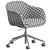 Swivel Conference Armchair Set 3D model small image 3