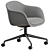 Muuto Fiber Swivel Castor Armchair 3D model small image 6