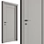 Contemporary Entry Door Set 88 3D model small image 4