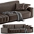 Modern Leather Sofa: Elegant Design 3D model small image 2