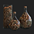 Wine Cork Glass Vessels 3D model small image 7