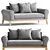 Koro Sofa Velvet Grey Model 3D model small image 1