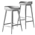 Vintage Danish Bar Stool Set 3D model small image 5