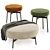 NEUILLY Pouf, Various Sizes & Colors 3D model small image 3