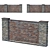 Modular 3D Brick Fence Kit 3D model small image 1