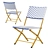 French Bistro Furniture Set 3D model small image 3