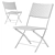 French Bistro Furniture Set 3D model small image 6