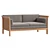 Arne Norell 2-Seater Sofa 3D model small image 1