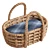 Braided Toy Basket Organizer 3D model small image 1