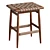 High Solid Wood Leather Stool 3D model small image 1