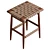 High Solid Wood Leather Stool 3D model small image 5