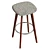 Modern Wooden Stool with Cushion 3D model small image 5