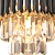 Modern Black Gold Crystal Chandelier 3D model small image 6