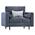 Stylish Madison Armchair for Modern Interiors 3D model small image 3