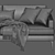 Modern Andes 2-Seat Sofa 3D model small image 4