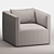 Elegant Swivel Chair in Khaki 3D model small image 3