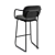 Sleek Ergonomic Sled Bar Stool 3D model small image 4