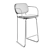 Sleek Ergonomic Sled Bar Stool 3D model small image 6