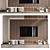 Modern Plywood TV Shelf KTV095 3D model small image 1