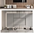 Modern Plywood TV Shelf KTV095 3D model small image 2