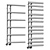 Designer Chrome Towel Rail Radiator 3D model small image 4