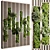 Rustic Wood Moss Wall Decor 3D model small image 1