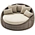 Retro-inspired Wicker Daybed 3D model small image 1