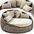 Retro-inspired Wicker Daybed 3D model small image 6