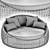 Retro-inspired Wicker Daybed 3D model small image 7