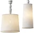 Bohemian Linen Pendant Light 3D model small image 2