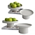 Elegant Decor Tray Set 3D model small image 1