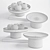 Elegant Decor Tray Set 3D model small image 2