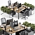 Modern Office Furniture Set 04 3D model small image 1