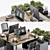 Modern Office Furniture Set 04 3D model small image 2