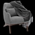 Cozy Chair with Throw 3D model small image 4