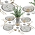 Modern Table Setting V7 (676x719x381mm) 3D model small image 1