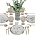 Modern Table Setting V7 (676x719x381mm) 3D model small image 2