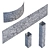 Stone Fence Set: Column and Wall Kit 3D model small image 5