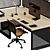 IKEA Office Table Set 3D model small image 2