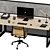 IKEA Office Table Set 3D model small image 3