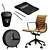 IKEA Office Table Set 3D model small image 6