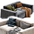 Transformable PARKER Sofa: Milano Bedding 3D model small image 3