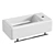 Minimalist White Wall Mount Sink 3D model small image 1