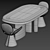 Italian Design Bonaldo Dining Set 3D model small image 5