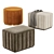 Elegant Channel Tufted Ottoman 3D model small image 2