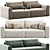 Modern Straight-line Sofa Grail 3D model small image 2