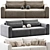 Modern Straight-line Sofa Grail 3D model small image 3